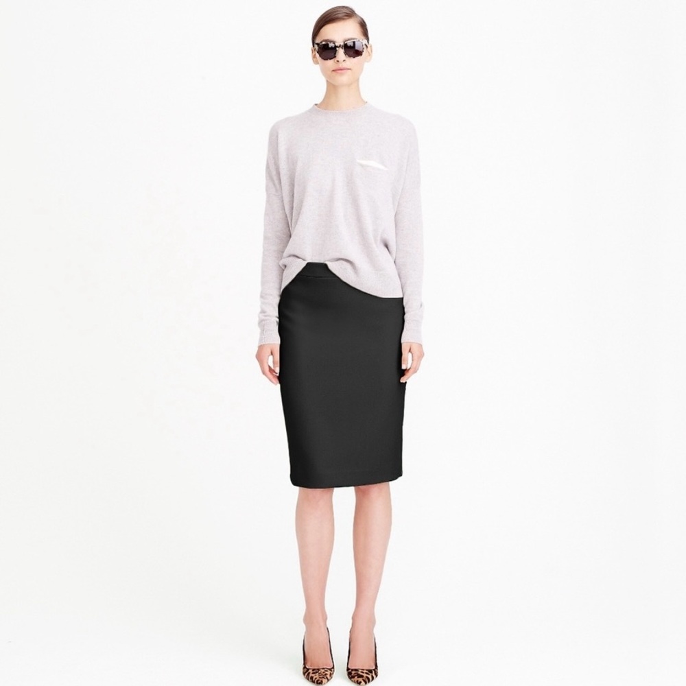 J. Crew Black Pencil Skirt